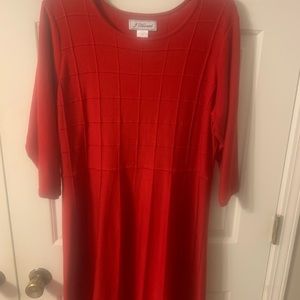 Women’s Jessica Howard Red Sweater Dress Size 2X.